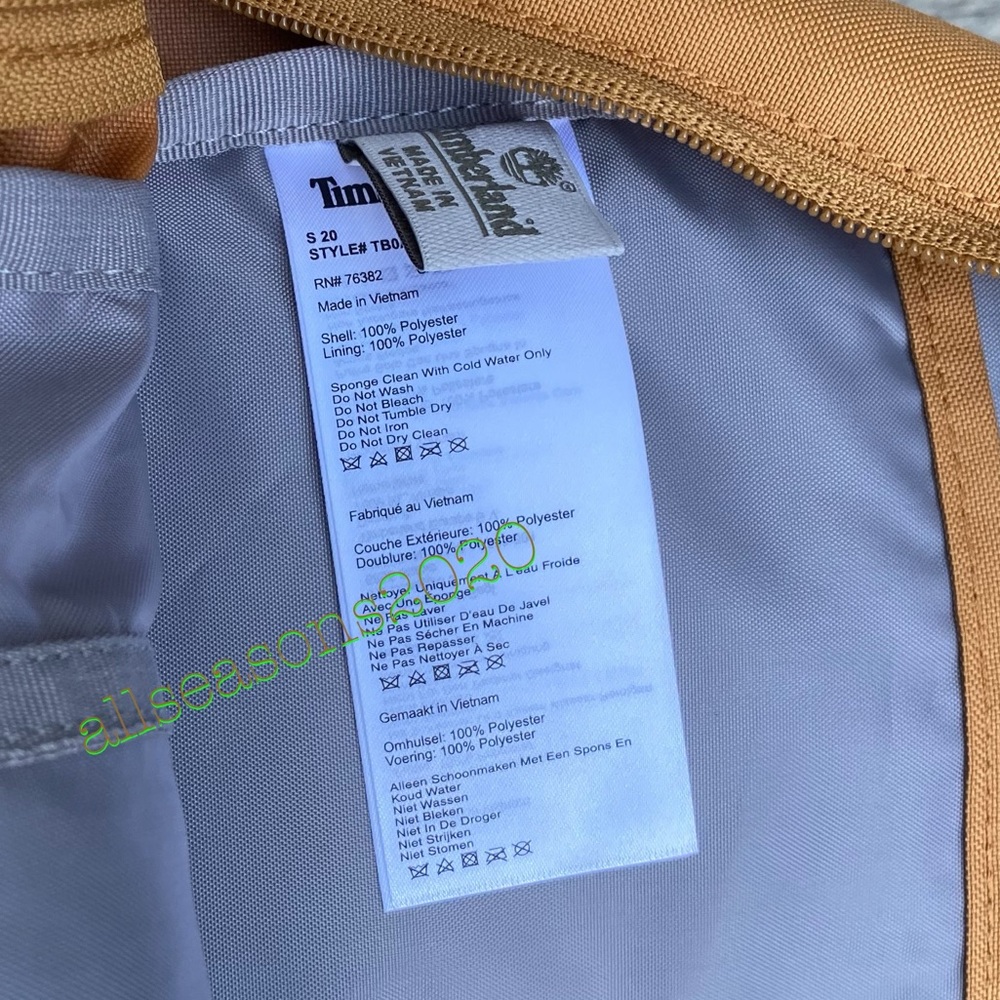 Timberland Women’s Backpack Wheat Tan Big Logo - Picture 12 of 12